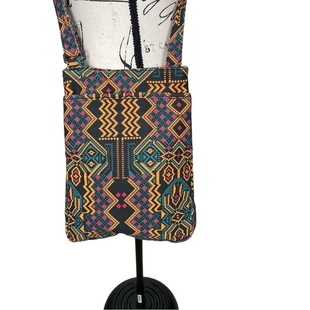 Kavu Keeper 100% Sustainable Cotton Tribal Crossbody Orange Black - Picture 7 of 13